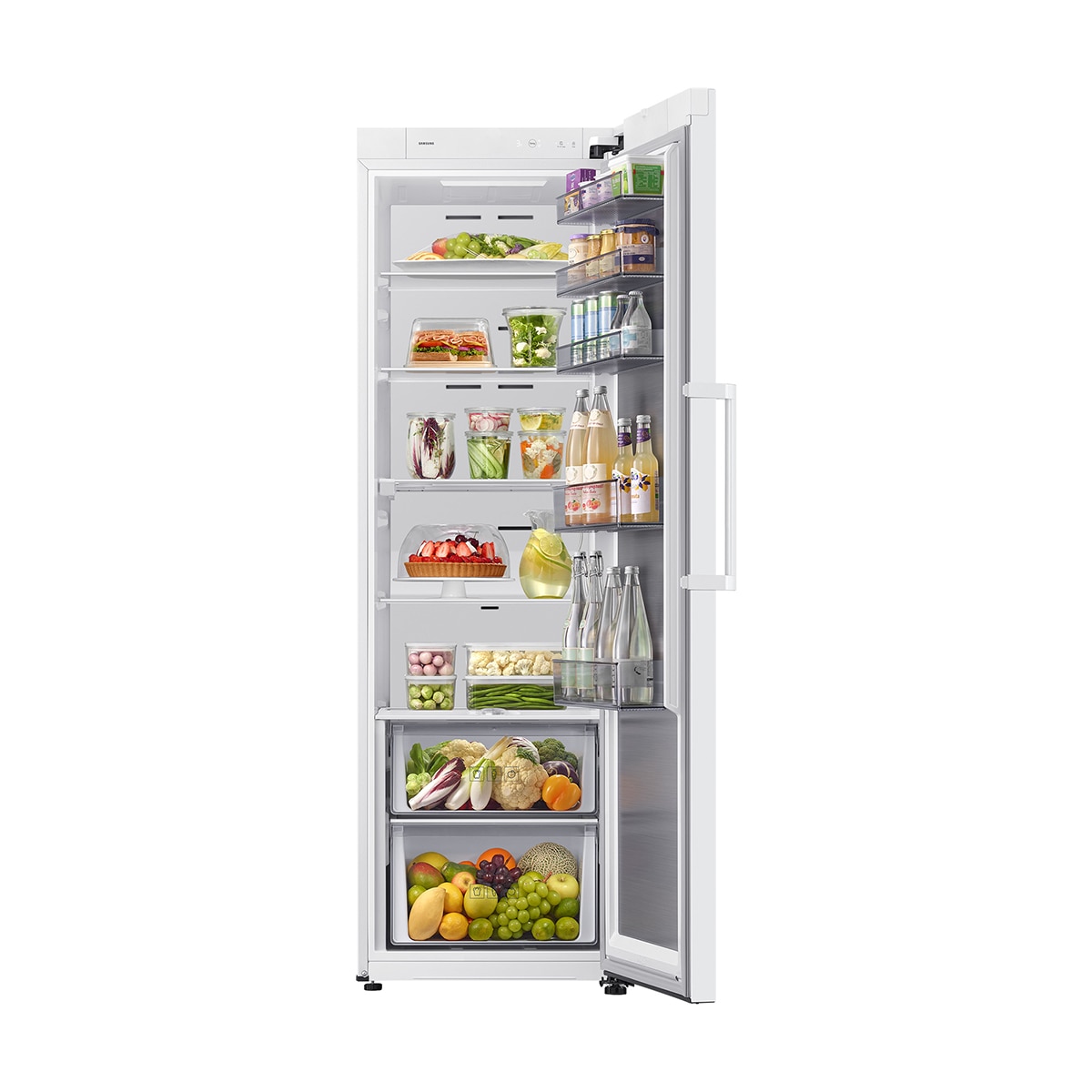 Frigorífico 1 Puerta Samsung Bespoke AI 186cm 387L Clase E Blanco RR70H39FEVEF - Blanco Blanco-11