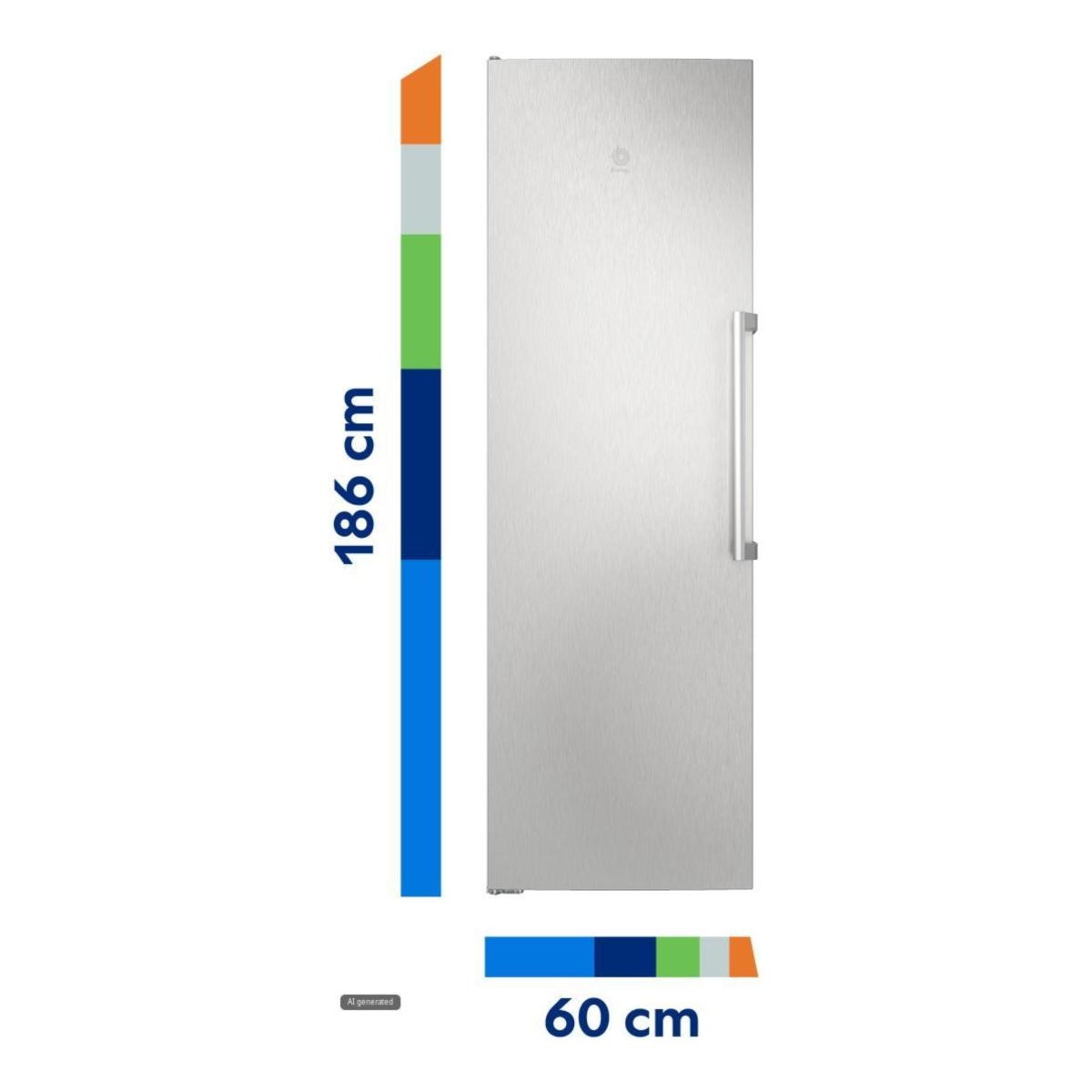 Frigorífico 1 puerta, Balay, NoFrost, 3FFD563ME - Acero mate antihuellas Acero mate antihuellas-9