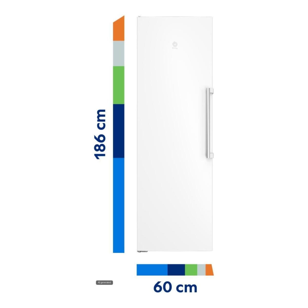 Frigorífico 1 puerta, Balay, NoFrost, 3FFD563WE - Blanco Blanco-11