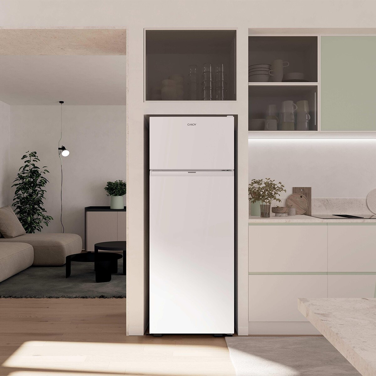 Frigorífico 2 puertas Candy Frío estático - CNDQ2S514EW - Blanco Blanco-8