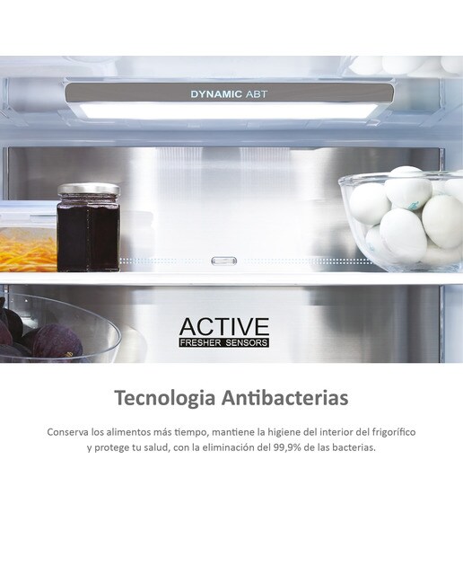 Frigorífico americano Haier Total No Frost, FD 83 Series 7 - HB18FGSAAA Cristal inox-6