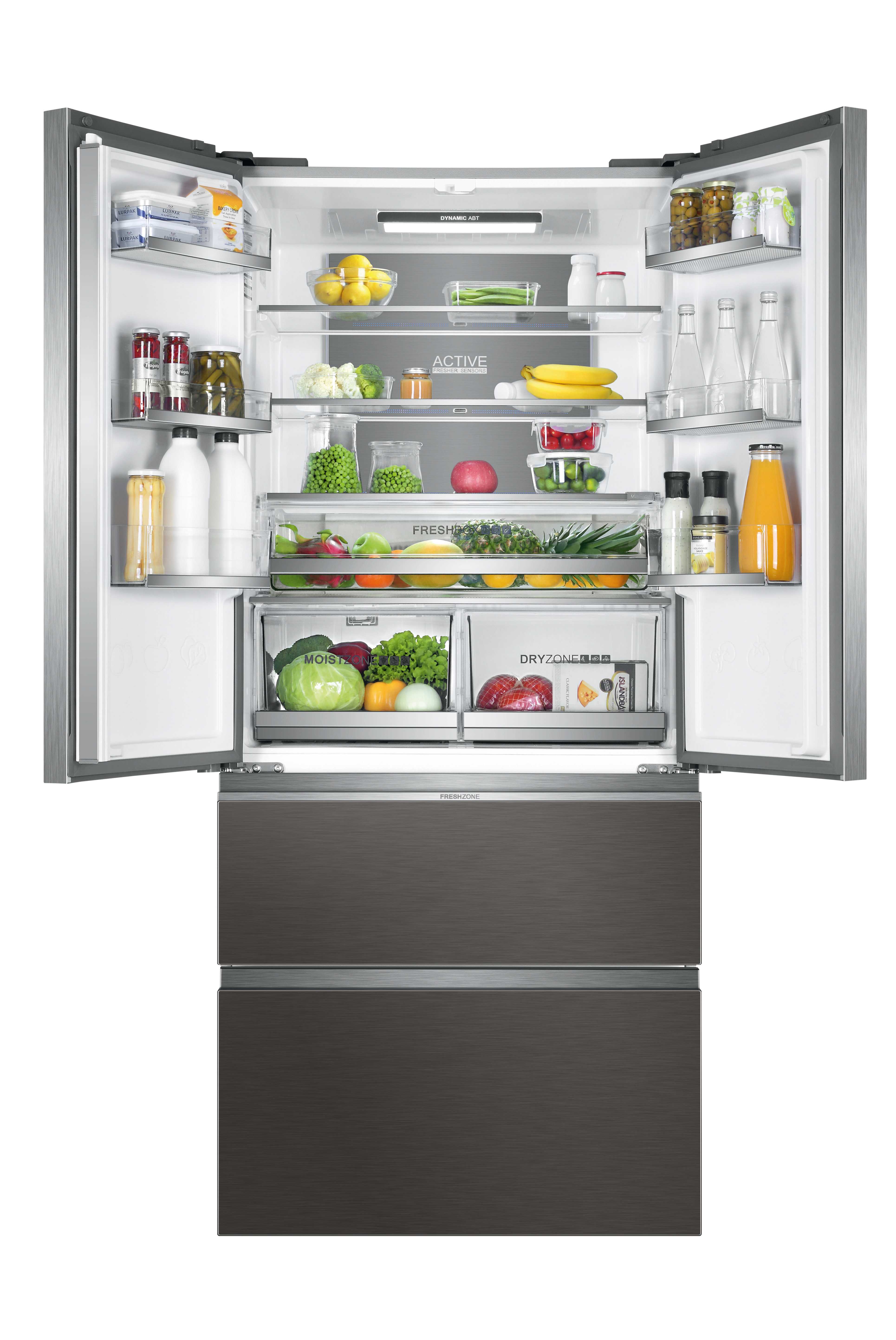 Frigorífico americano Haier Total No Frost, FD 83 Series 7 - HB18FGSAAA Cristal inox-13