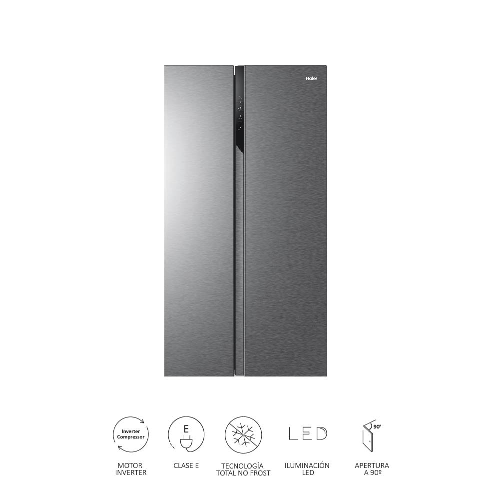 Frigorífico americano Haier Total No Frost - SBS 90 Series 3 - HSR3918ENPG Silver-4