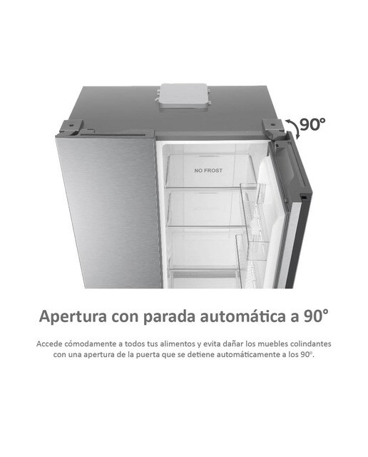 Frigorífico americano Haier Total No Frost - SBS 90 Series 3 - HSR3918ENPG Silver-7