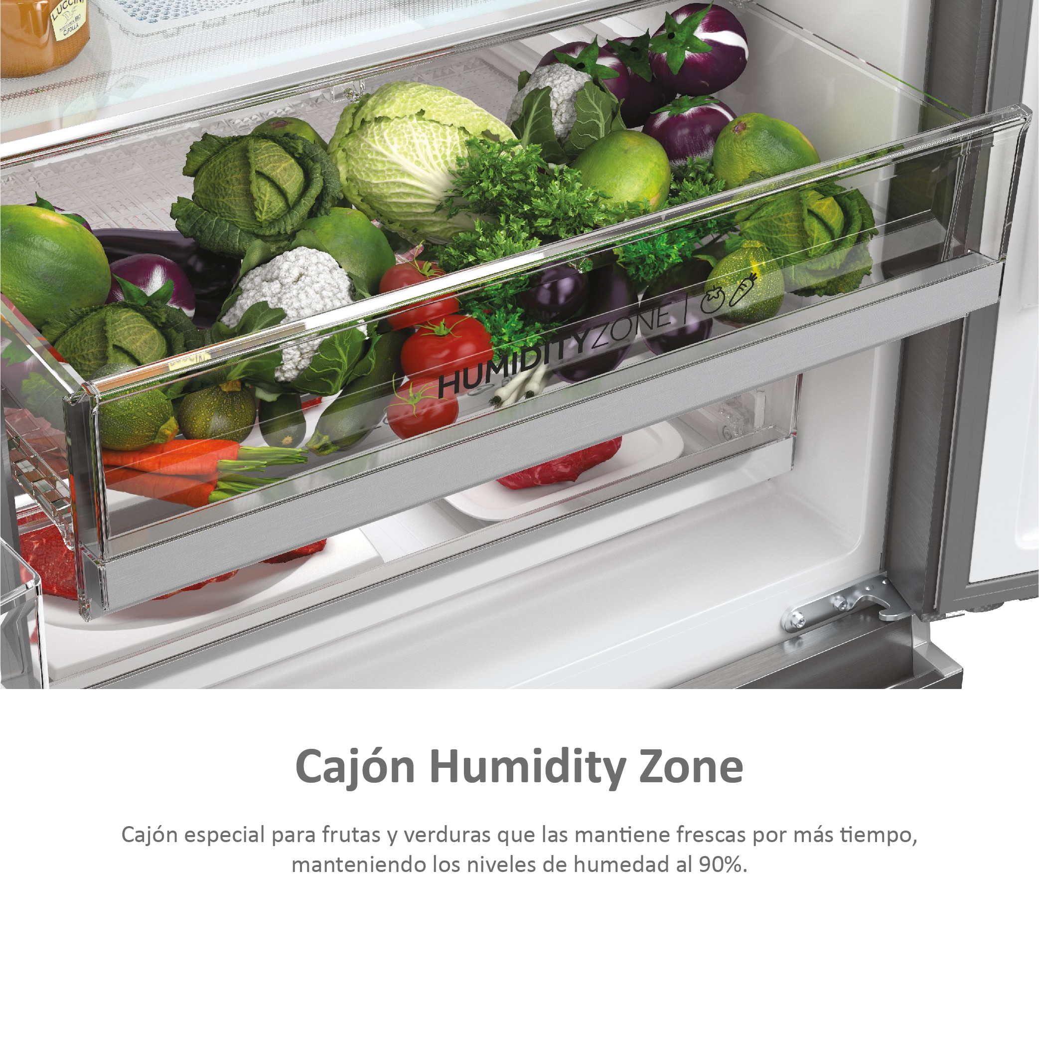 Frigorífico Americano Haier FD 70 Series 7 HFW7720EWMP de 4 Portas, No Frost, Wifi, com Dispensador e de 200,6 cm - Cinzento Inox-10