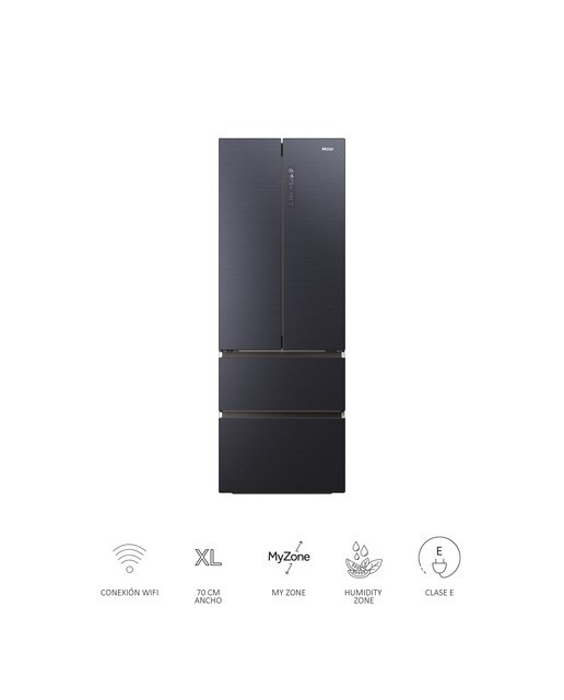 Frigorífico Americano Haier Série 7 HFW7720ENMB de 2 Portas e 2 Gavetas No Frost Wifi Motor Inverter de 200,6 cm - Preto Preto-5
