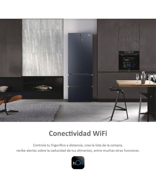 Frigorífico Americano Haier Série 7 HFW7720ENMB de 2 Portas e 2 Gavetas No Frost Wifi Motor Inverter de 200,6 cm - Preto Preto-6