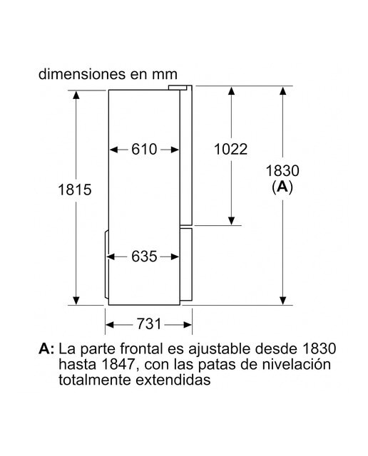 Frigorífico americano Bosch No Frost - KFN96VPEA Inox antihuellas-3
