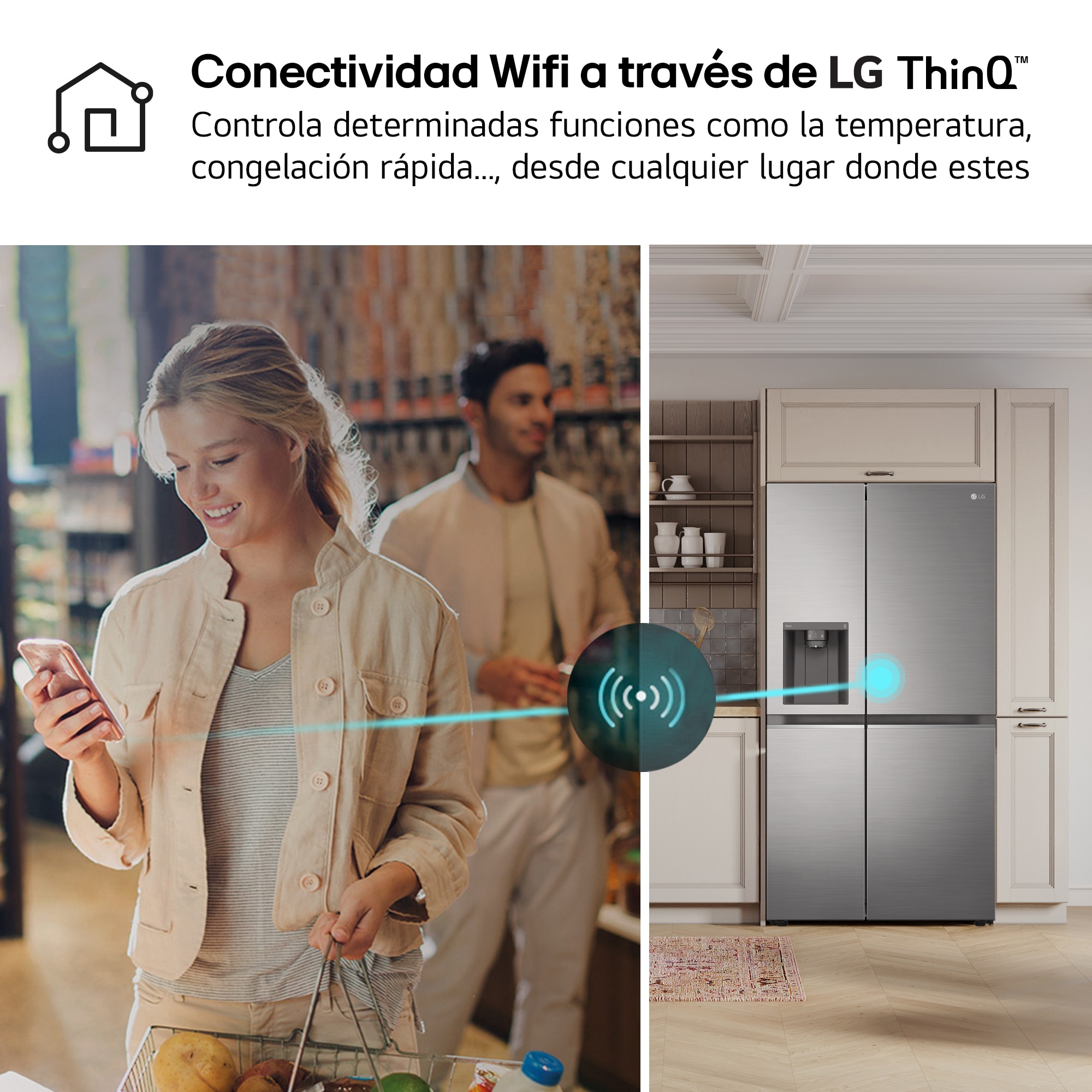 Frigorífico americano LG Total No Frost, 179 cm,635 l, Dispensador, Inox - GSLV70PZTD Inox-9