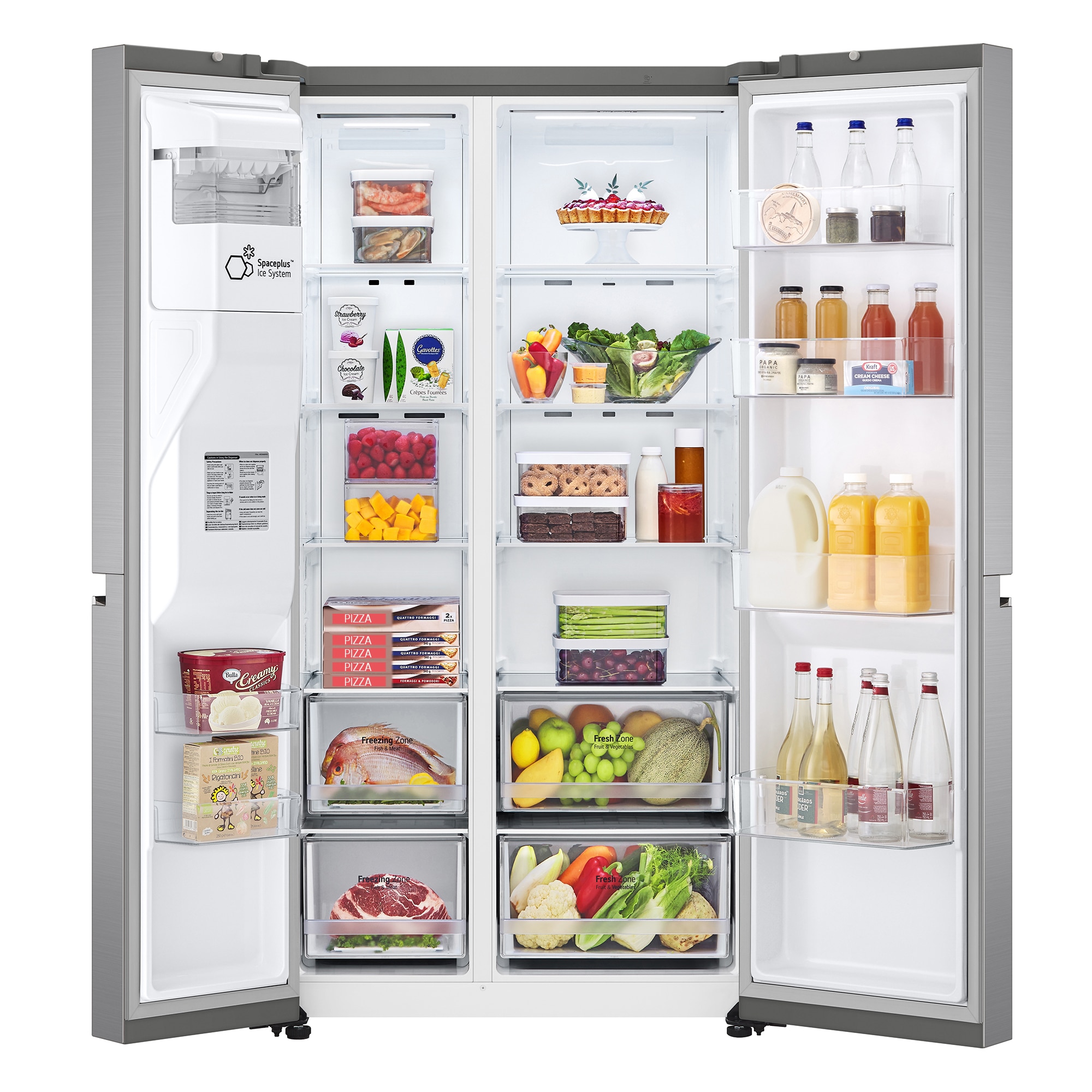 Frigorífico americano LG Total No Frost, 179 cm,635 l, Dispensador, Inox - GSLV70PZTD Inox-12