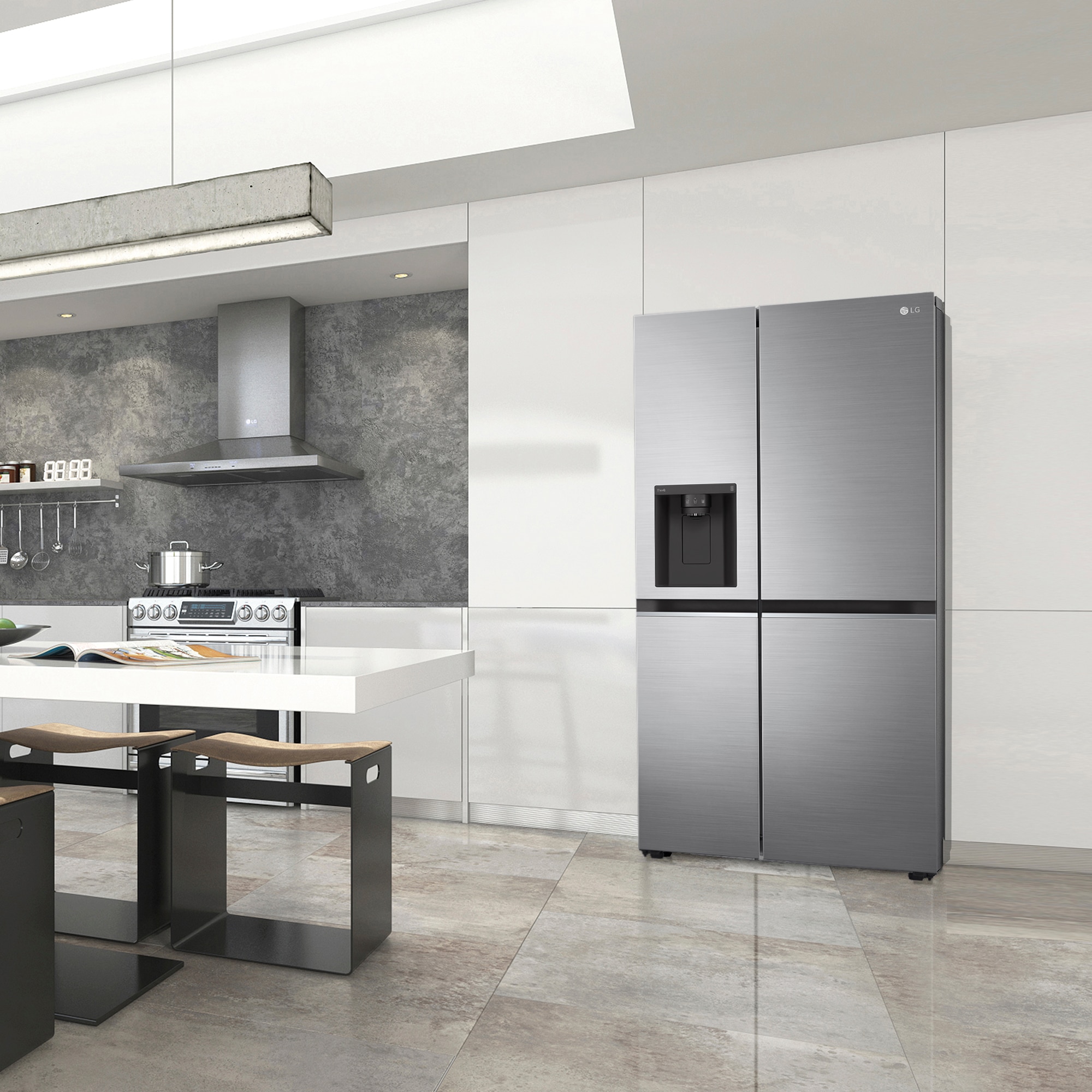 Frigorífico americano LG Total No Frost, 179 cm,635 l, Dispensador, Inox - GSLV70PZTD Inox-13