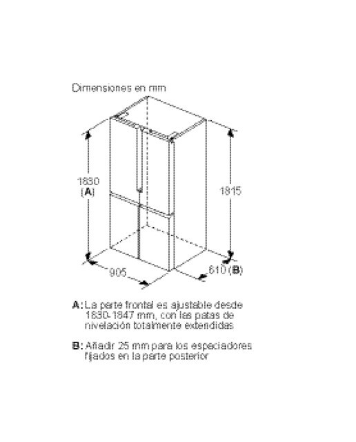 Frigorífico americano Siemens 4 puertas, No Frost - iQ300 - KF96NVPEA Inox-3
