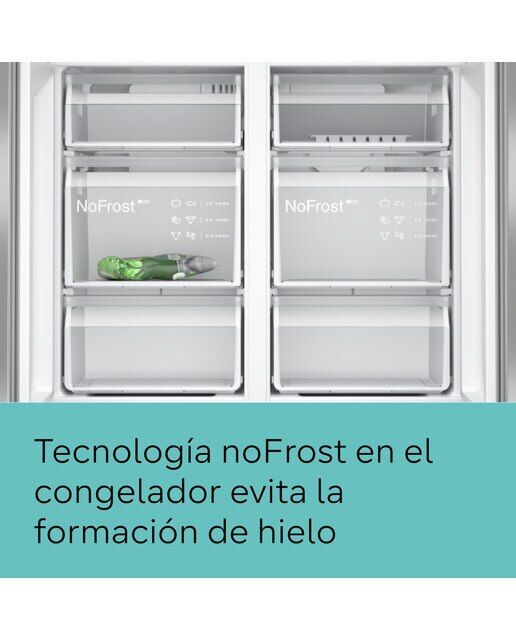 Frigorífico americano Siemens 4 puertas, No Frost - iQ300 - KF96NVPEA Inox-6