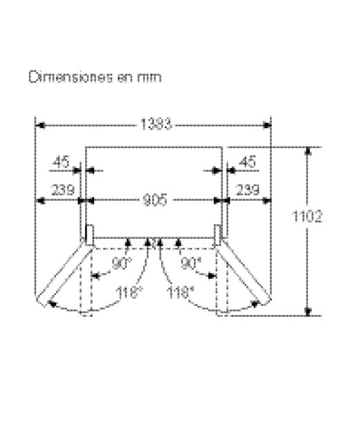 Frigorífico americano Siemens 4 puertas, No Frost - iQ300 - KF96NVPEA Inox-11