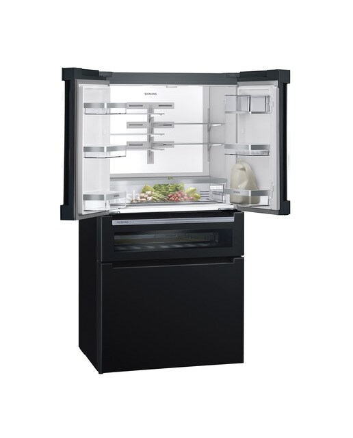 Frigorífico americano Siemens iQ700 con puerta de cristal - KF96RSBEA Cristal negro-2