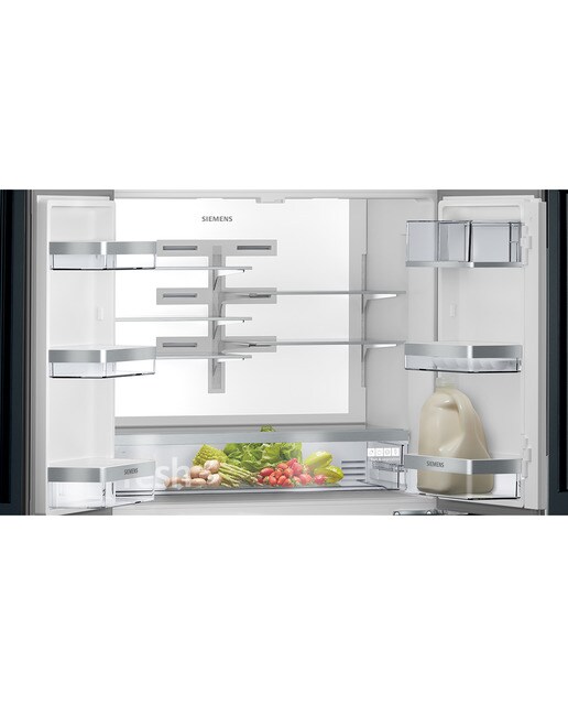 Frigorífico americano Siemens iQ700 con puerta de cristal - KF96RSBEA Cristal negro-5