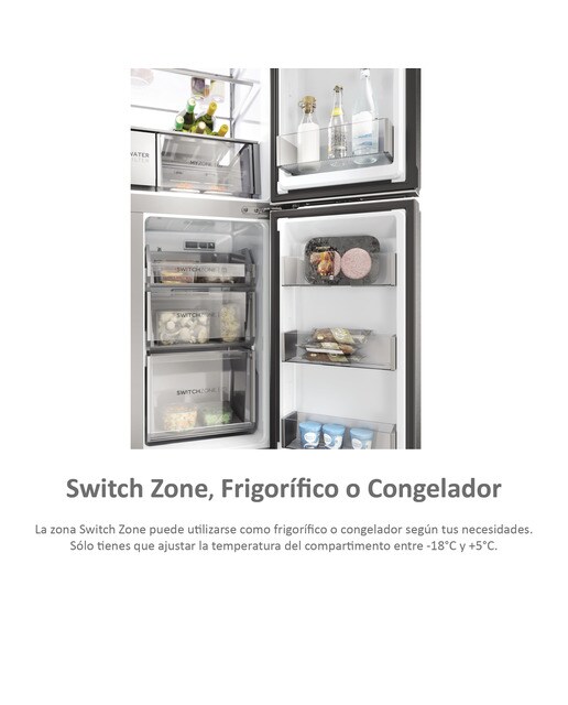 Frigorífico Americano Haier de 4 Portas Cube 90 Série 7 HCR7918EIMP No Frost Dispensador de Água e Gelo de 177,5 cm - Platinum Inox Platinum Inox-7