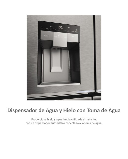Frigorífico Americano Haier de 4 Portas Cube 90 Série 7 HCR7918EIMP No Frost Dispensador de Água e Gelo de 177,5 cm - Platinum Inox Platinum Inox-9