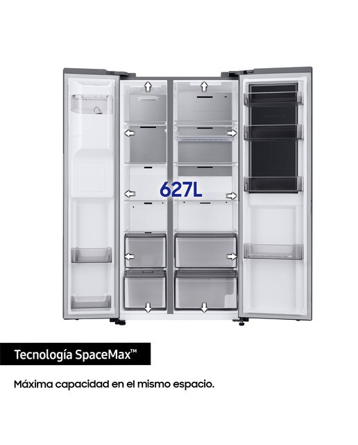 Frigorífico americano Samsung con dispensador de agua y hielo - RH68B8841S9/EF Inox-4