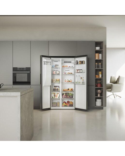 Frigorífico americano Haier Total No frost, Dispensador, SBS 90 Series 5 - HSR5918DIMP Inox-16