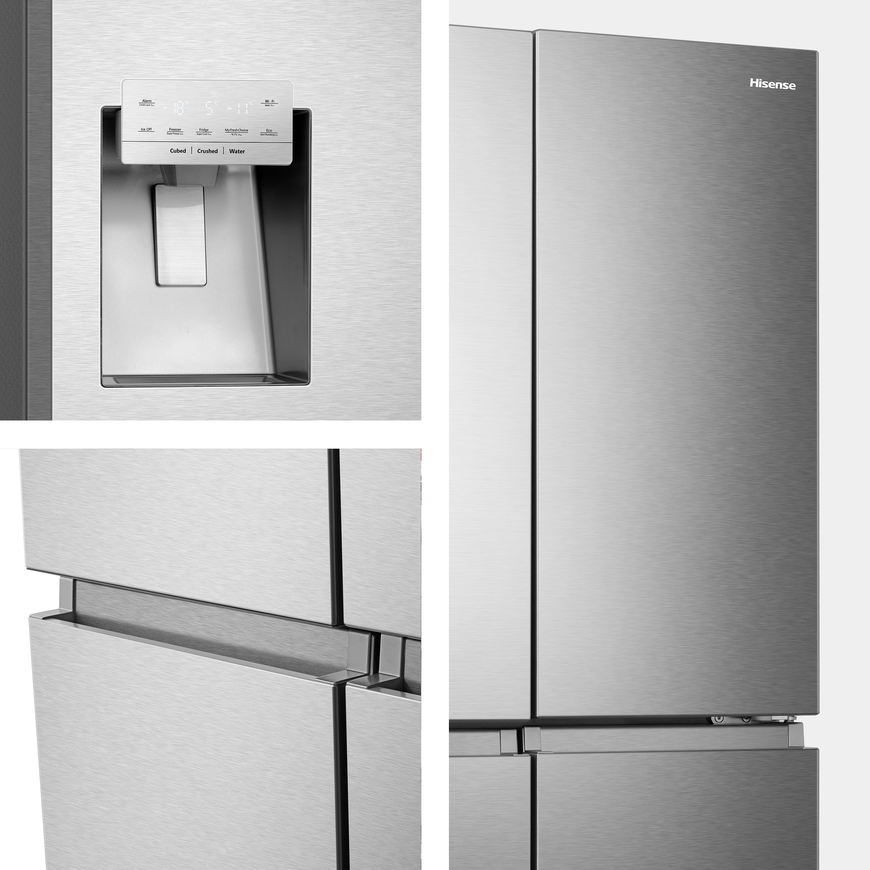 Frigorífico americano Hisense con Dispensador - RQ760N4SASE Acero Inox-7