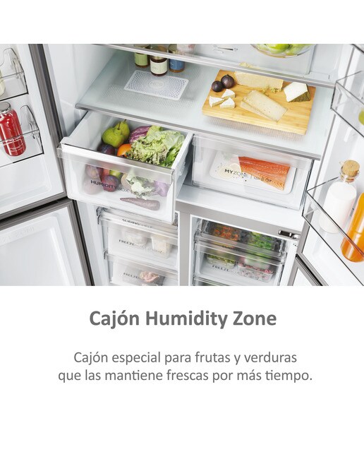 Frigorífico americano Haier Total No frost Cube 90 Series 5 - HCR5919ENMB Dark inox-10