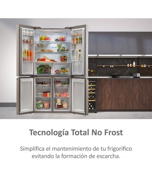 Frigorífico americano Haier Total No Frost Cube 90 Series 5 - HCR5919ENMM Inox-8