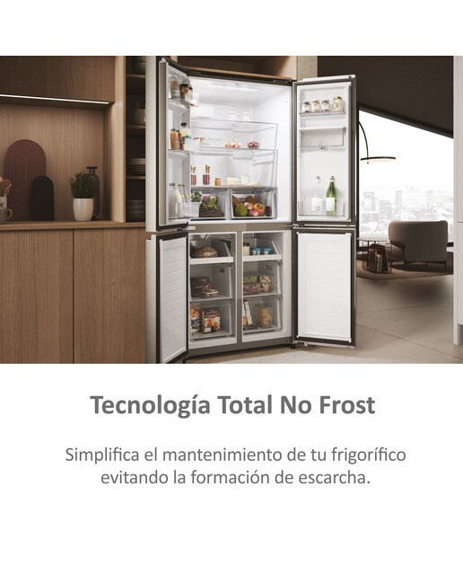 Frigorífico americano Haier Total No frost Cube 83 Series 3 - HCR3818EWMM Inox-8