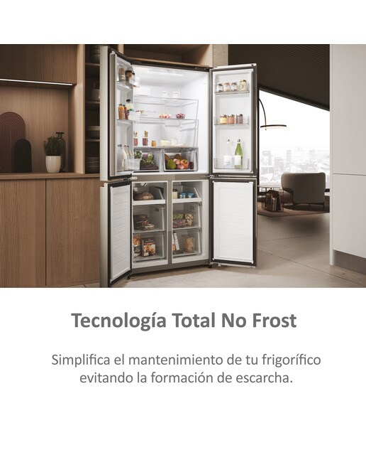 Frigorífico Americano Haier de 4 Portas Série 3 HCR3818ENMM Total No Frost de 181,5 cm - Platinum Inox Platinum Inox-8