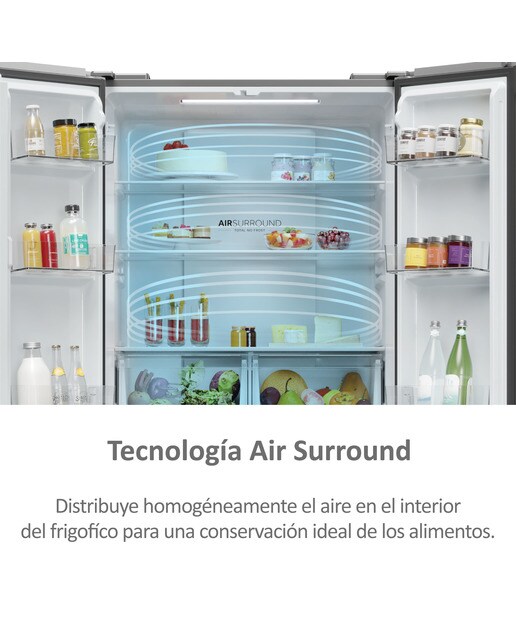 Frigorífico Americano Haier de 4 Portas Série 3 HCR3818ENMM Total No Frost de 181,5 cm - Platinum Inox Platinum Inox-9