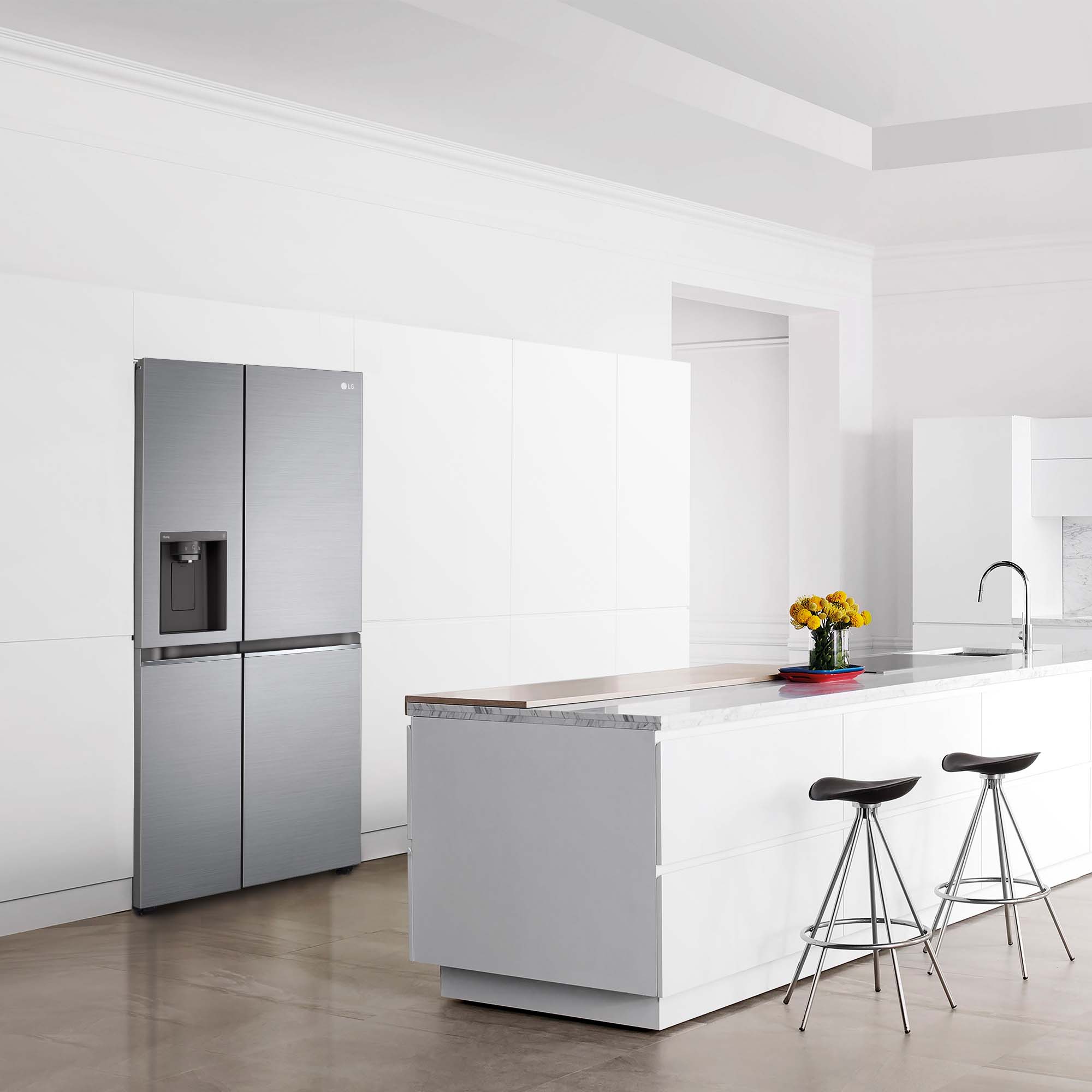 Frigorífico americano LG Inverter Linear Compressor, 179 cm, 635l, DoorCooling, con dispensador, inox - GSLV71PZTD Inox-14