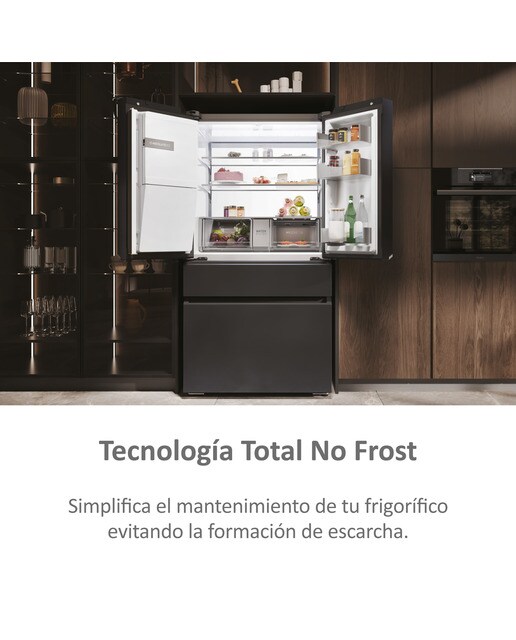 Frigorífico Americano Haier FD 90 Series 7 Pro HFW7918EIMB de 4 Portas. No Frost, com Dispensador, Wifi e de 177,5 cm - Preto Acetinado Brushed Black-9