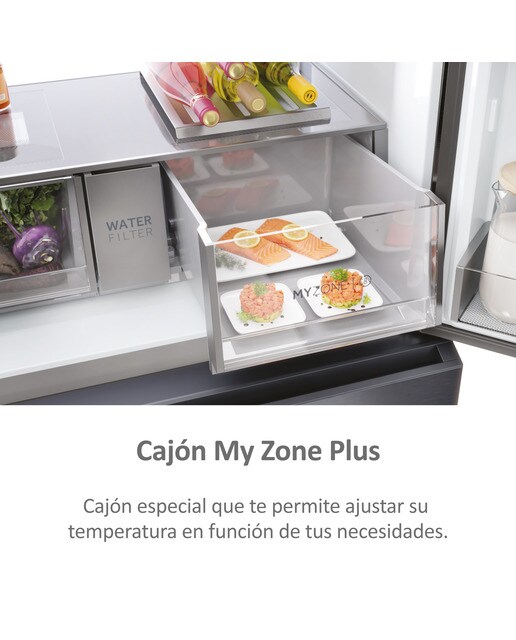 Frigorífico Americano Haier FD 90 Series 7 Pro HFW7918EIMB de 4 Portas. No Frost, com Dispensador, Wifi e de 177,5 cm - Preto Acetinado Brushed Black-14
