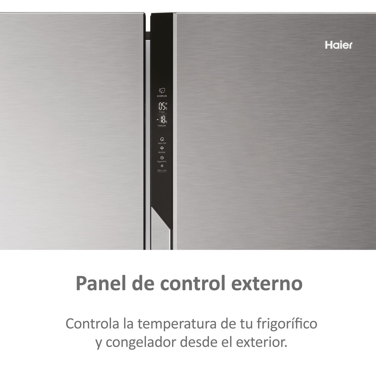 Frigorífico americano Haier Total No frost SBS 90 Series 5 - HSR5918DWMP Inox-10