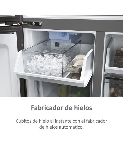 Frigorífico Americano Haier Cube 83 Series 5 HCW58F18EHMP de 4 Portas, No Frost, com Dispensador, WIFI e de 177,5 cm - Inox Inox-5