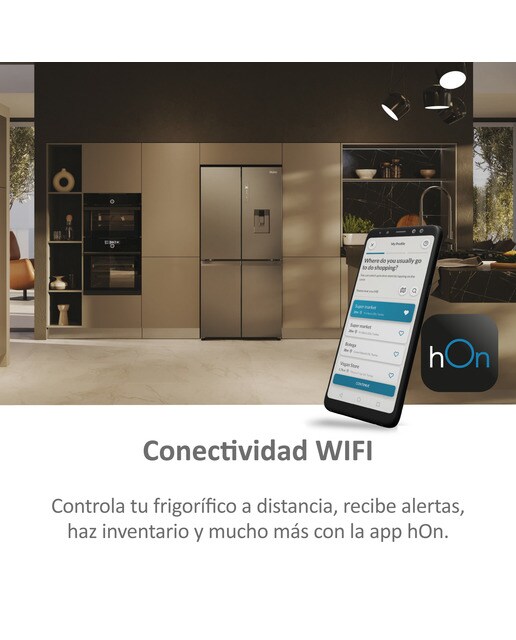 Frigorífico Americano Haier Cube 83 Series 5 HCW58F18EHMP de 4 Portas, No Frost, com Dispensador, WIFI e de 177,5 cm - Inox Inox-11
