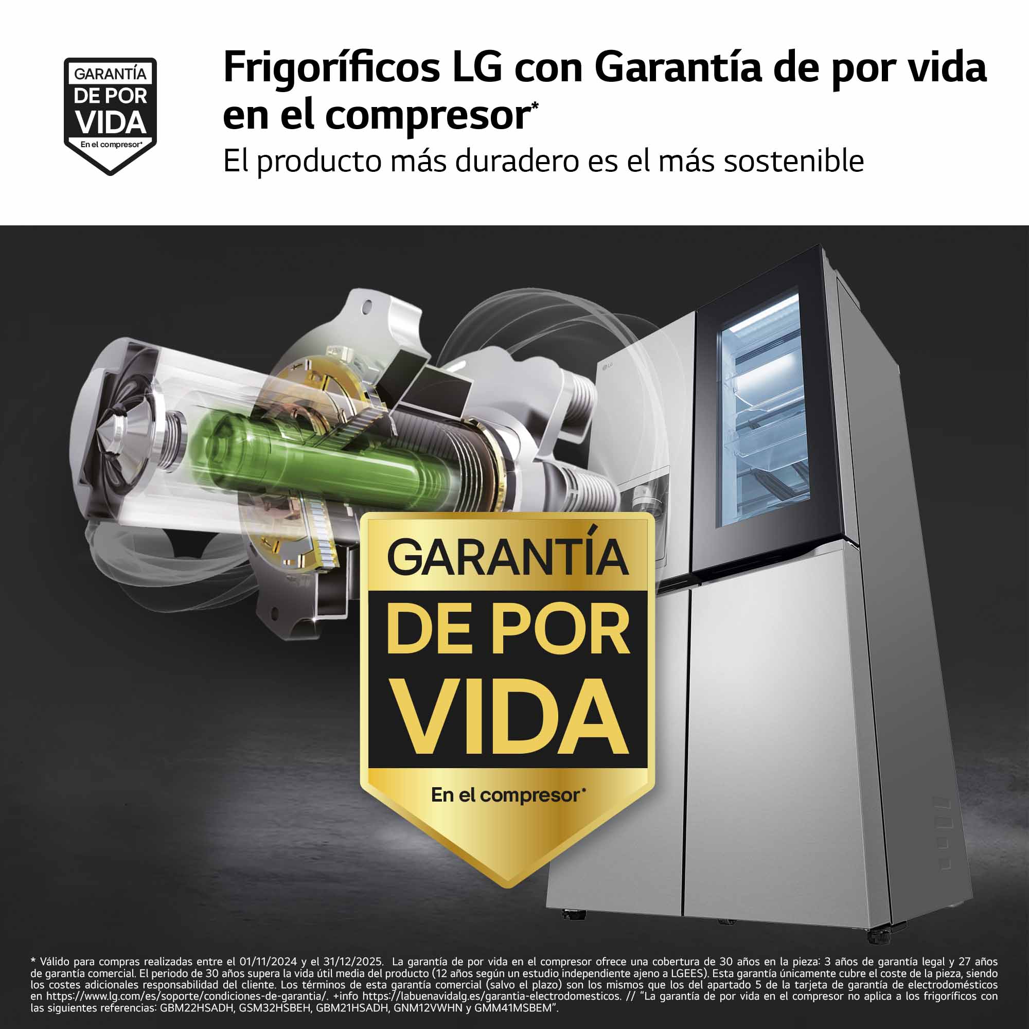Frigorifico americano LG  Total No Frost, 179,2 cm, 638 l, InstaView, Con dispensador, Inox  - GMG960MBEE Inox-6