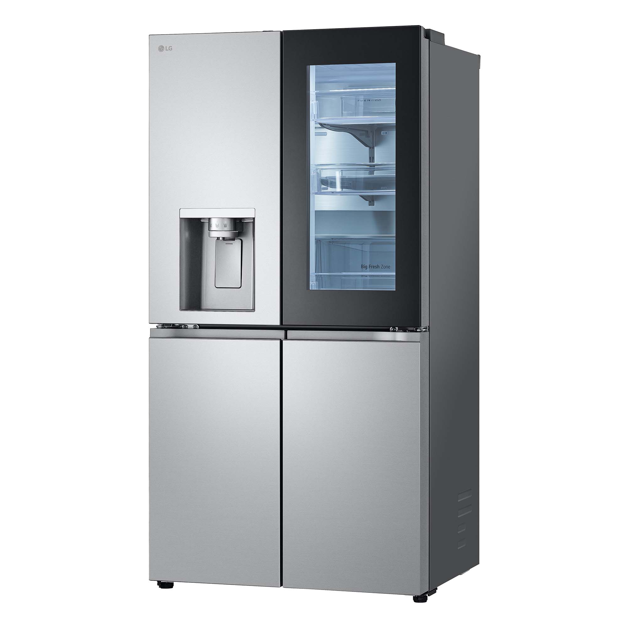 Frigorifico americano LG  Total No Frost, 179,2 cm, 638 l, InstaView, Con dispensador, Inox  - GMG960MBEE Inox-23