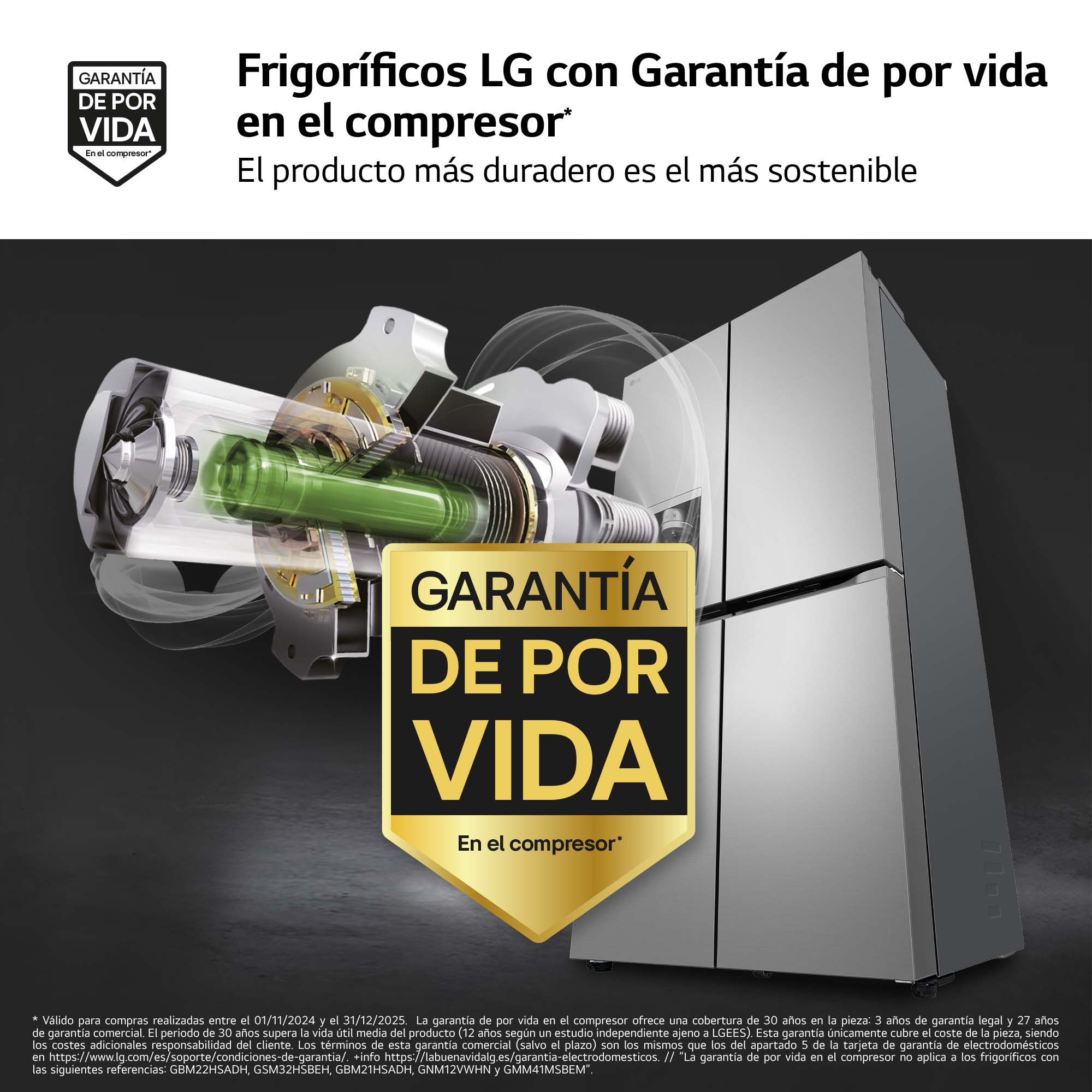 Frigorifico americano LG Inverter Linear Compressor, 179,2 cm, 641 l con dispensador, inox - GML960PYBE Inox-5