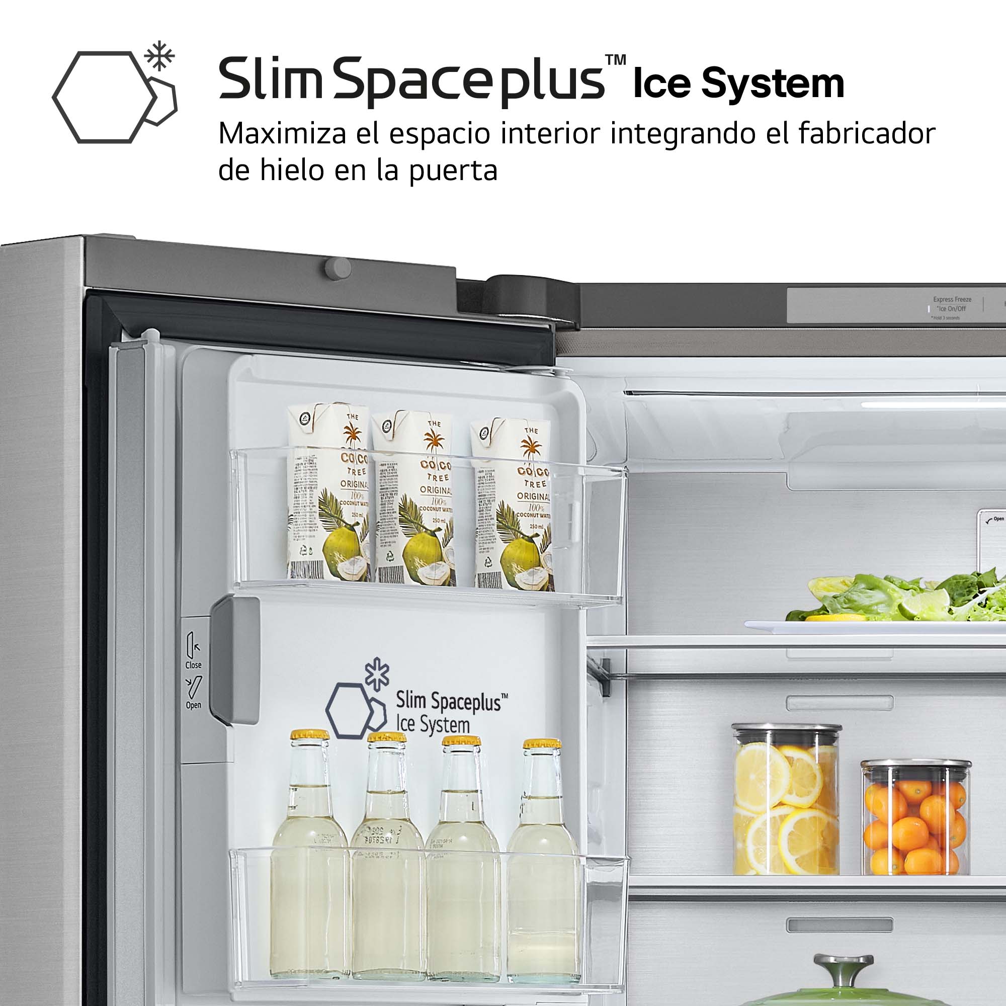 Frigorifico americano LG Inverter Linear Compressor, 179,2 cm, 641 l con dispensador, inox - GML960PYBE Inox-9