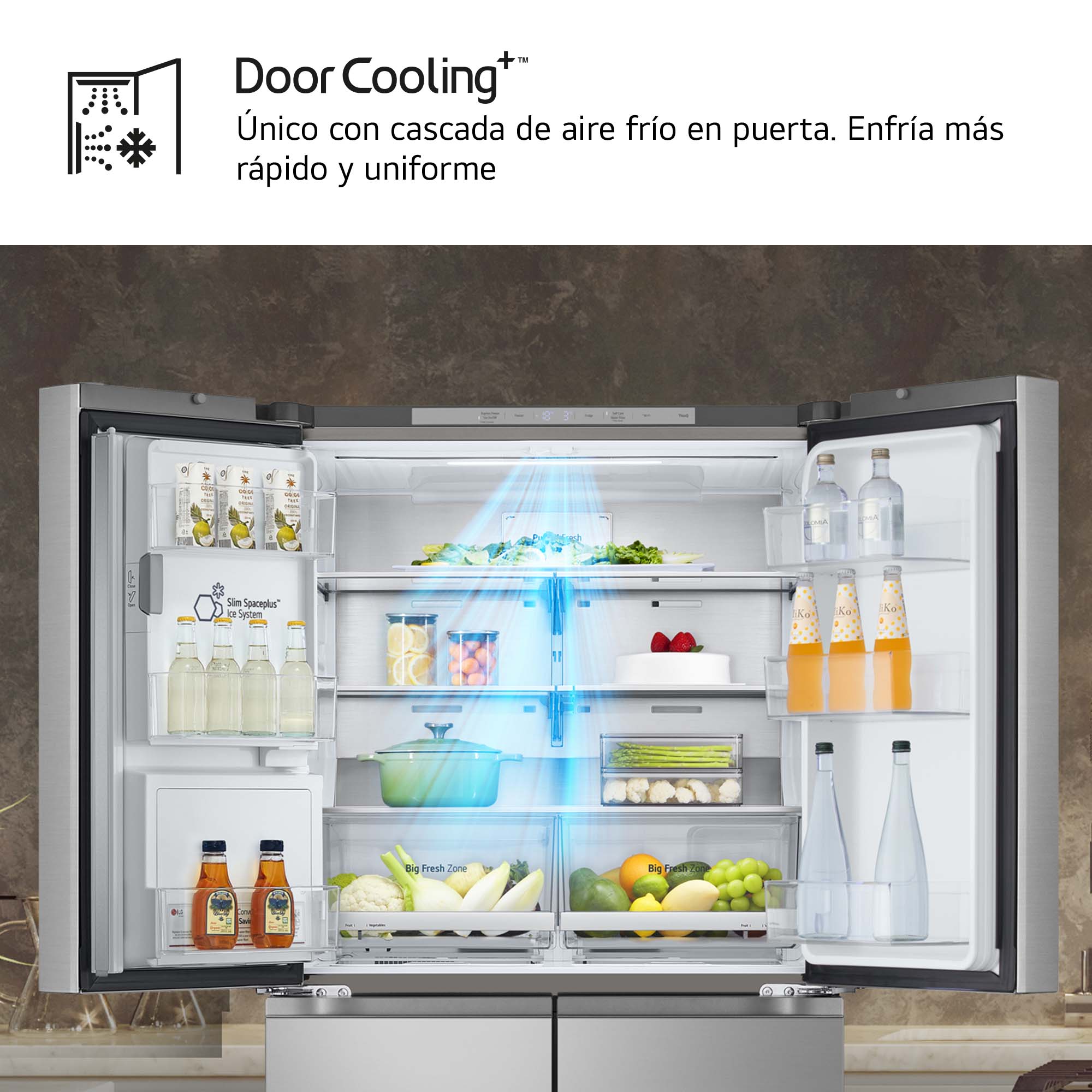 Frigorifico americano LG Inverter Linear Compressor, 179,2 cm, 641 l con dispensador, inox - GML960PYBE Inox-10