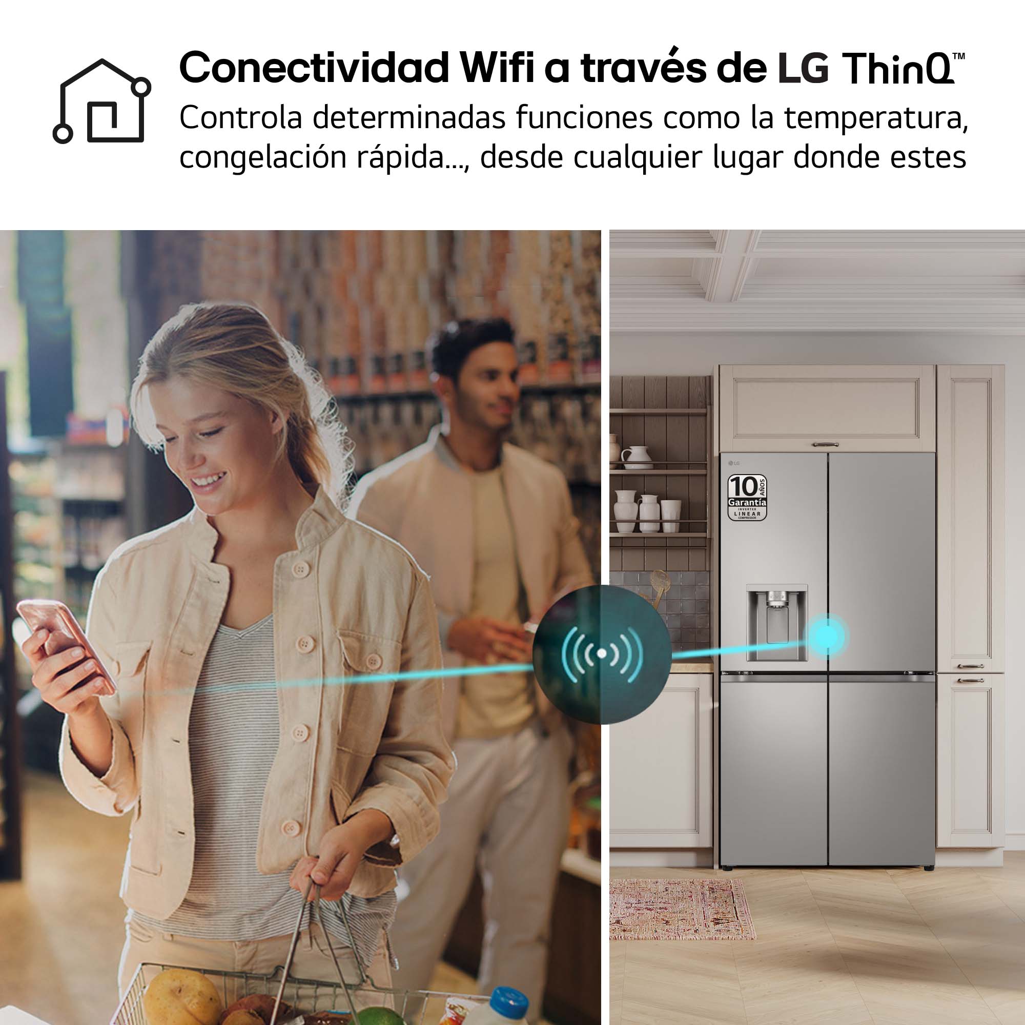 Frigorifico americano LG Inverter Linear Compressor, 179,2 cm, 641 l con dispensador, inox - GML960PYBE Inox-17