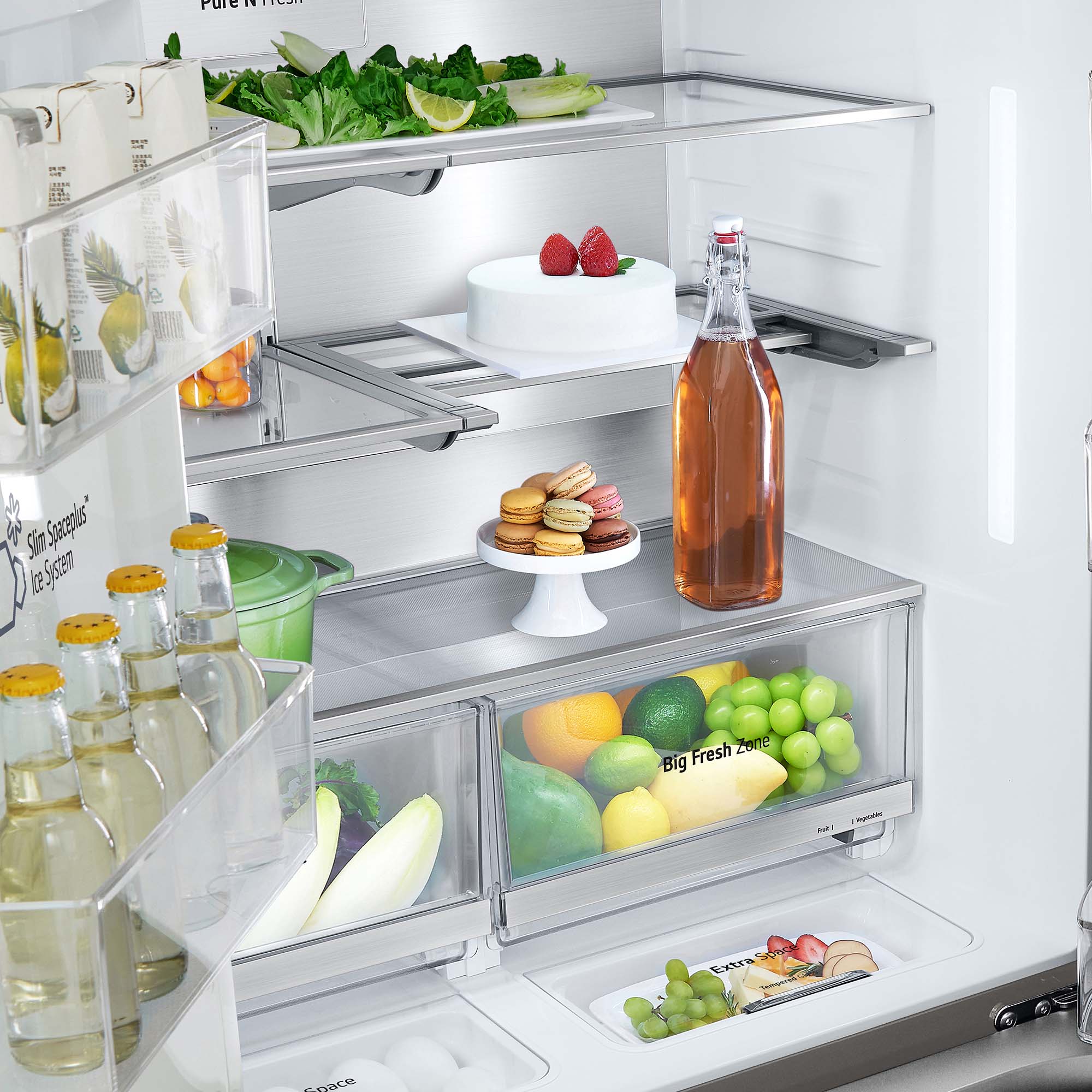 Frigorifico americano LG Inverter Linear Compressor, 179,2 cm, 641 l con dispensador, inox - GML960PYBE Inox-21