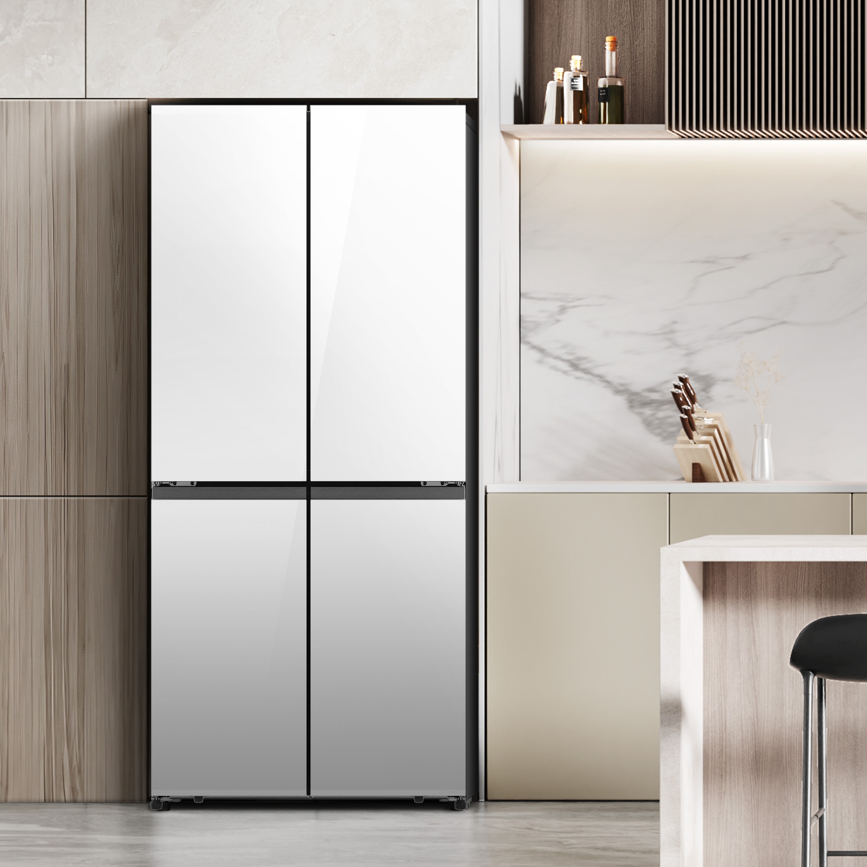 Frigorífico americano Hisense Total No Frost, Wifi - RQ5P470SETE Blanco-7