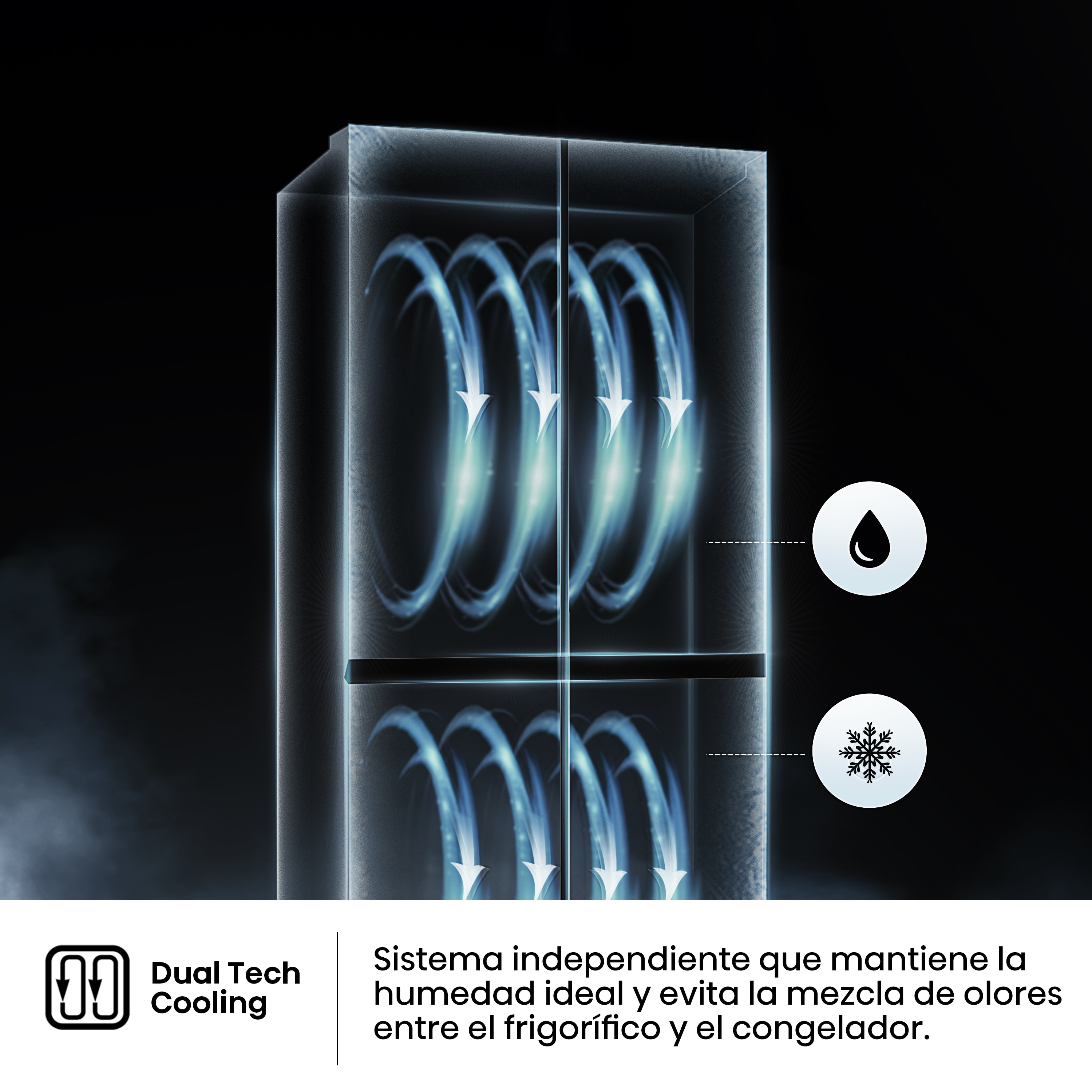 Frigorífico americano Hisense Total No Frost, Wifi - RQ5P470SETE Blanco-10