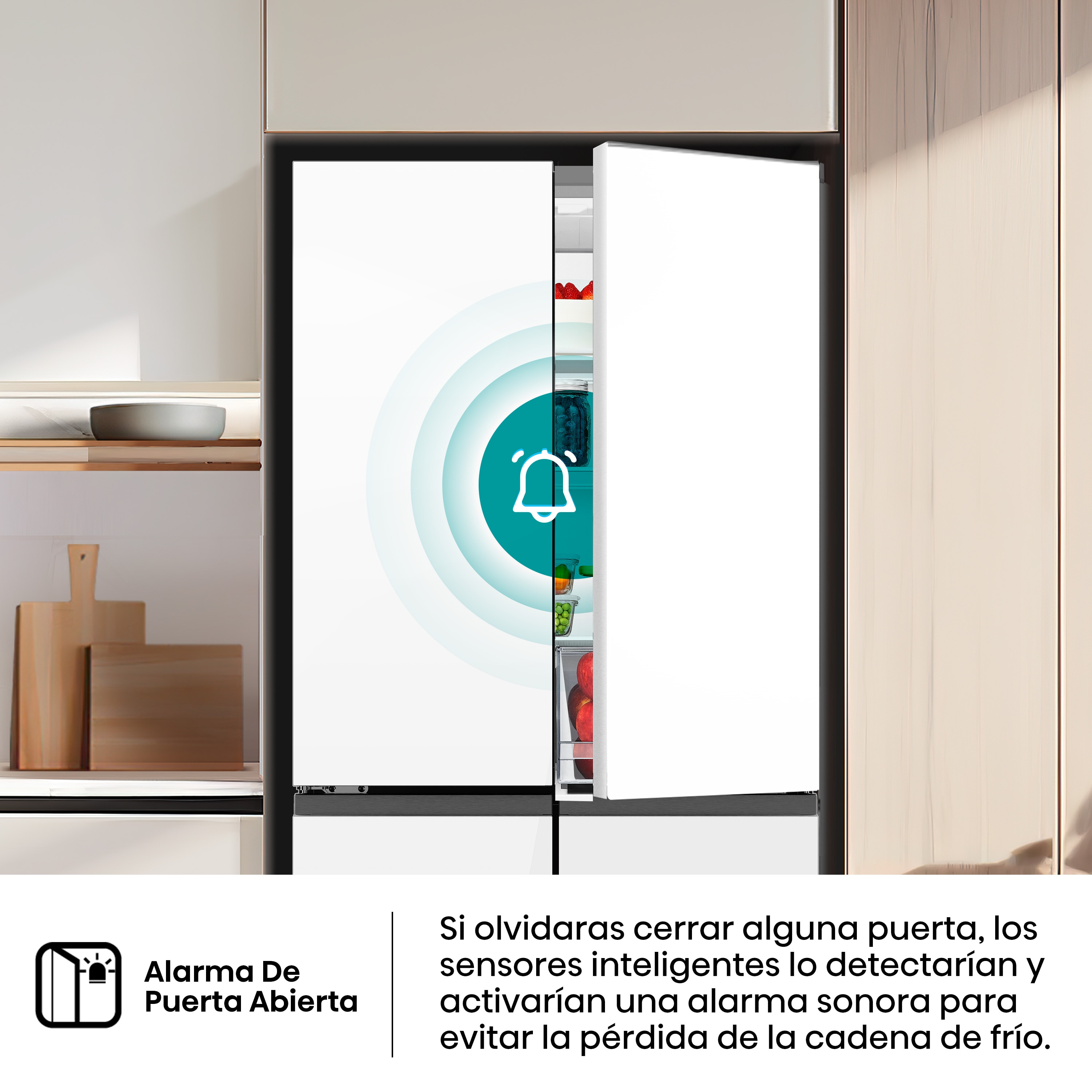 Frigorífico americano Hisense Total No Frost, Wifi - RQ5P470SETE Blanco-13