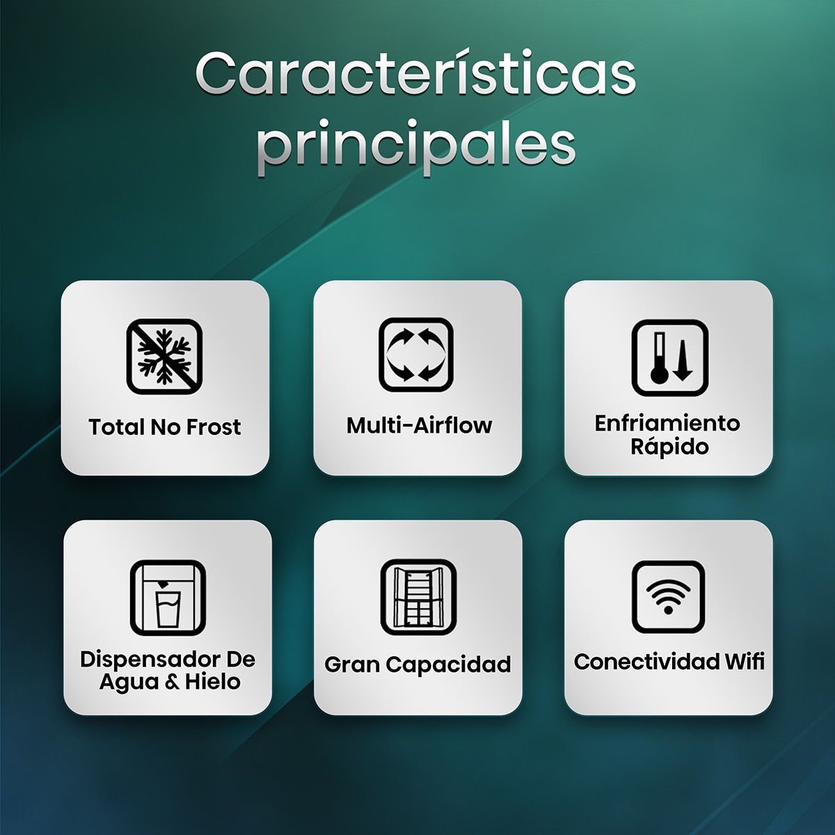 Frigorífico americano Hisense Total No Frost, con dispensador, Wifi - RS818N4TIE1 - Inox Inox-3