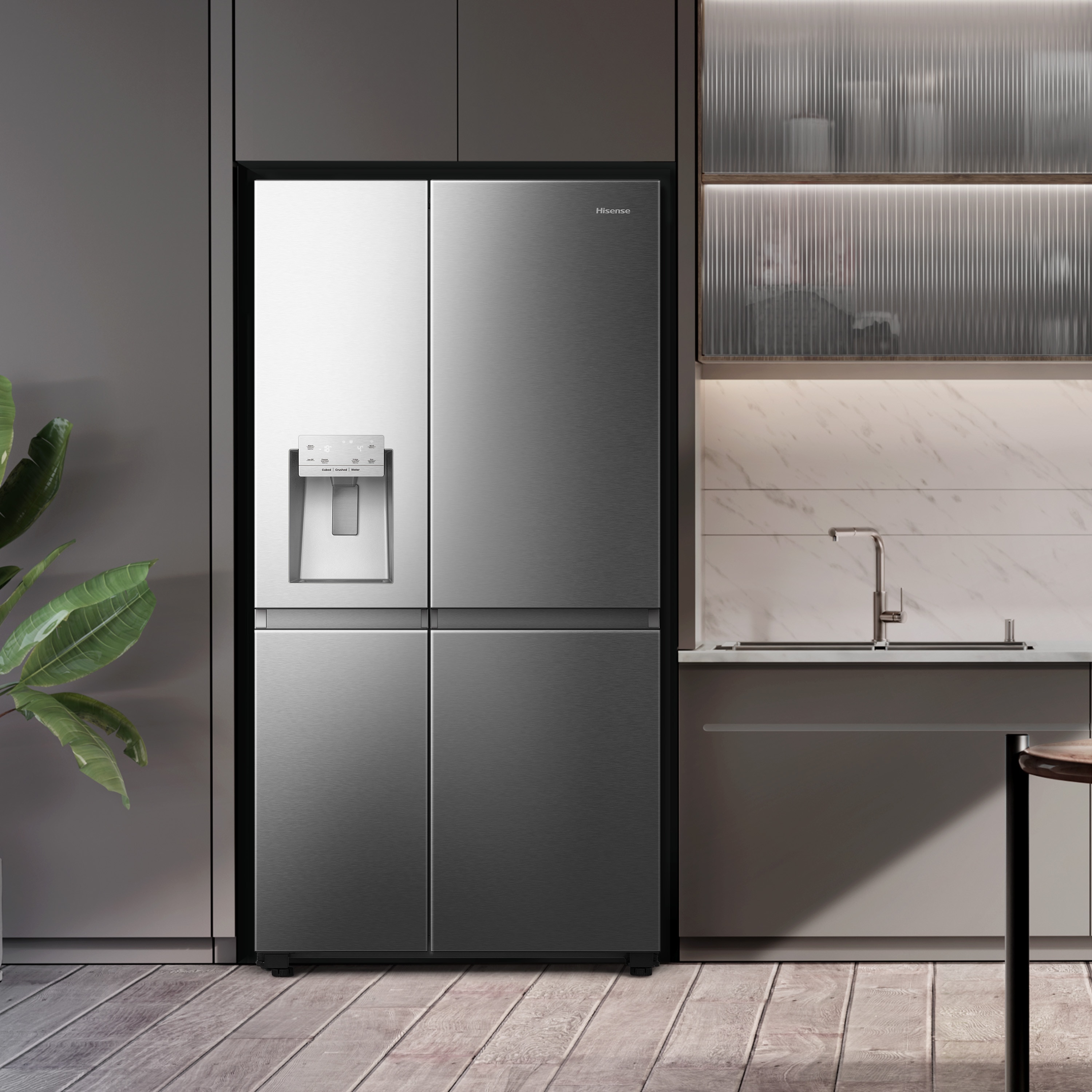 Frigorífico americano Hisense Total No Frost, con dispensador - RS818N4TIC Inox-7