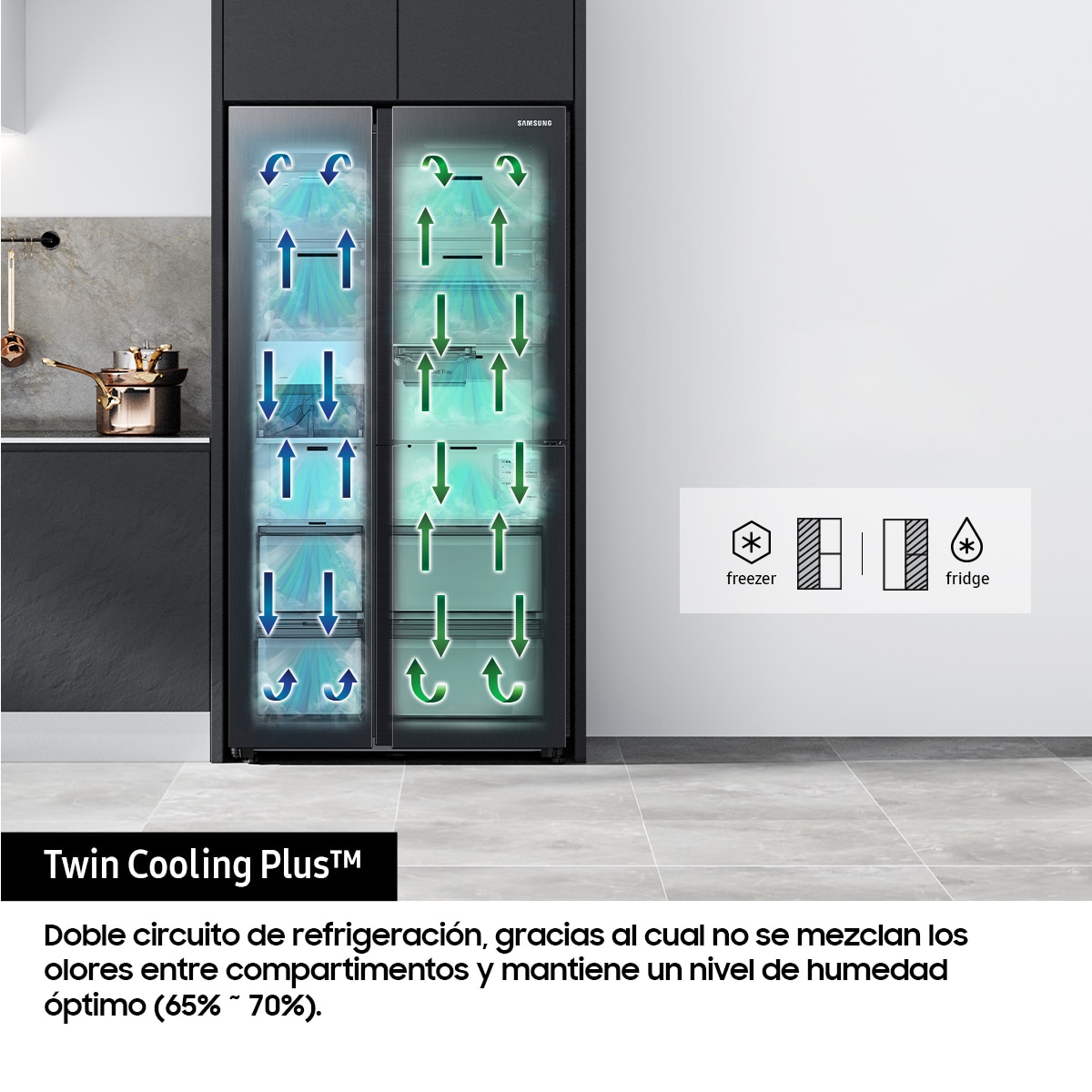 Frigorífico americano Samsung con dispensador, WIFI - RS6HDG883ES9EF Inox-5