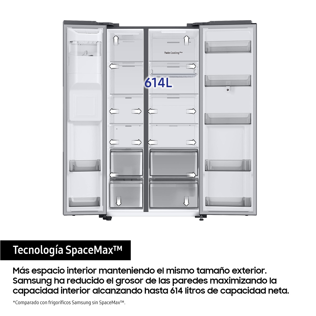 Frigorífico americano Samsung con dispensador, WIFI - RS6HDG883ES9EF Inox-8